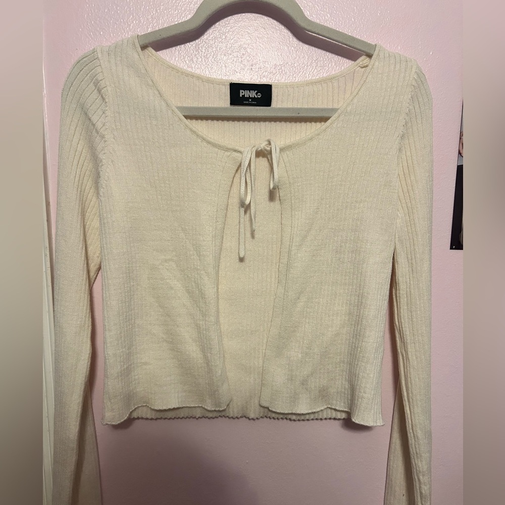 Pink dot beige cover up